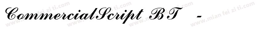 CommercialScript BT字体字体转换